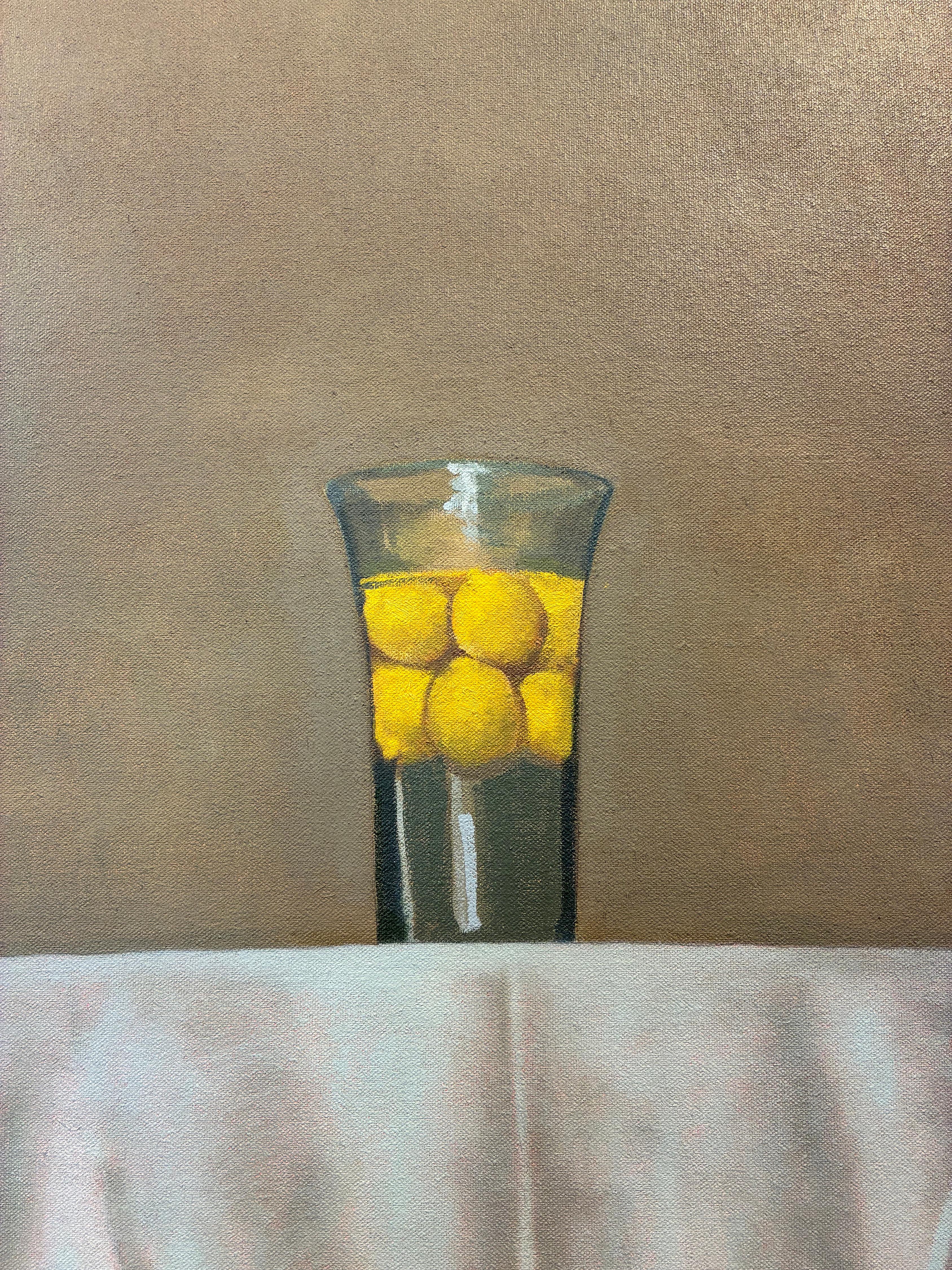 Zitronen. Stilleben Malerei (Grau), Interior Painting, von Christopher T Terry