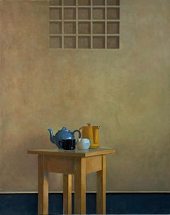 Pigeon Holes. Still life Painting, Oil on canvas