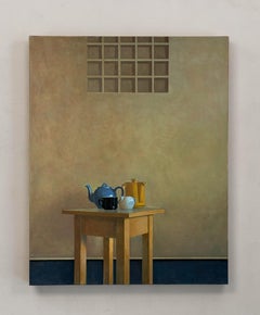 Pigeon Holes. Still life Painting, Oil on canvas