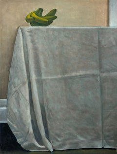 Still Life with Green Bananas. Still life Painting, Oil on canvas