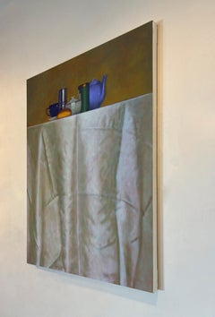 Still Life with Green Tea. Still life Painting, Oil on canvas