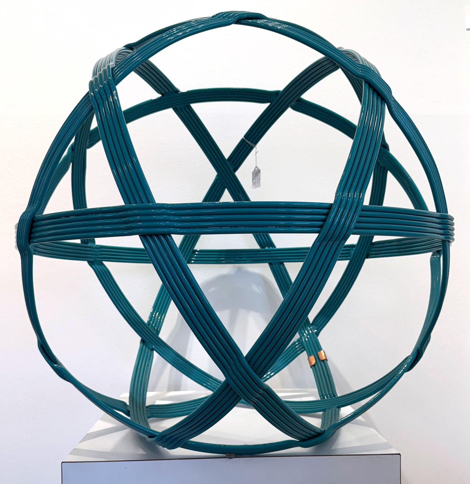 Christopher Thomson Abstract Sculpture - Turquoise Chinlone