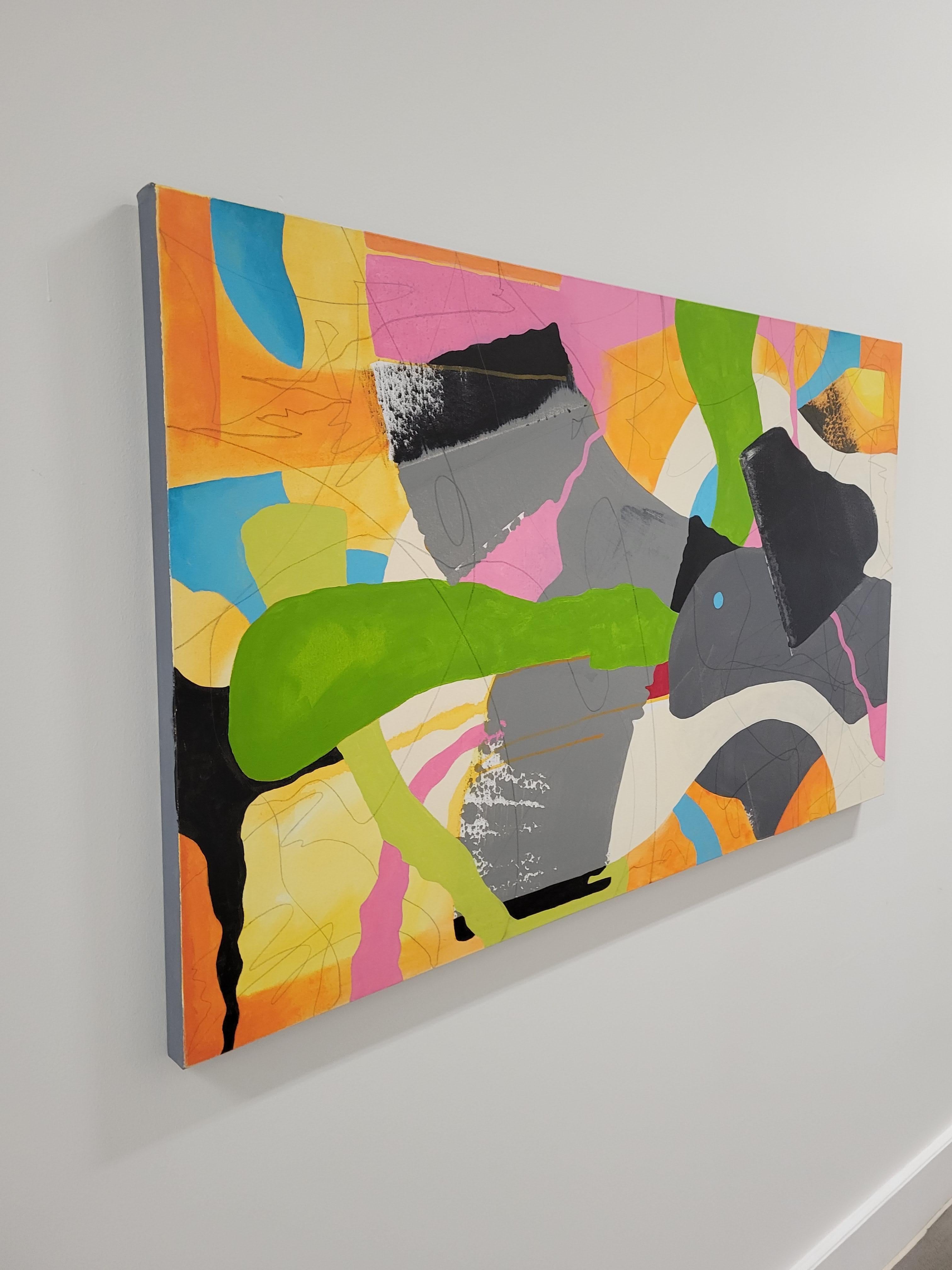 Improvisation in a Minor Key - Abstract Geometric Painting by Christopher Turner
