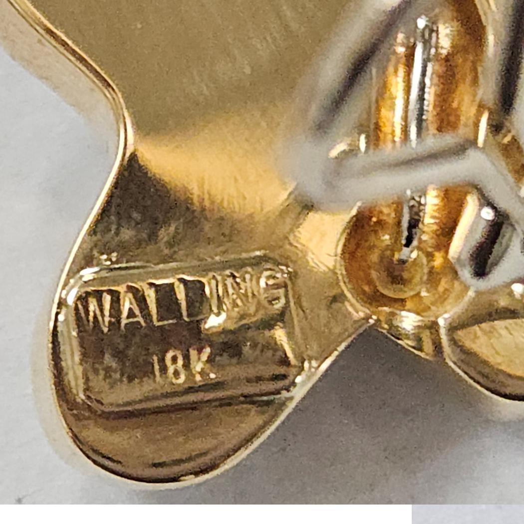 Christopher Walling Orecchini di perle Biwa in oro 18kt - Clip con perno opzionale In condizioni ottime in vendita a North Miami, FL
