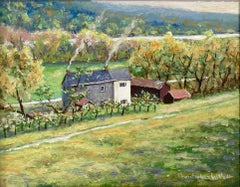 "Overlooking The Delaware" Upper Bucks County PA Pastoral Landscape Scene