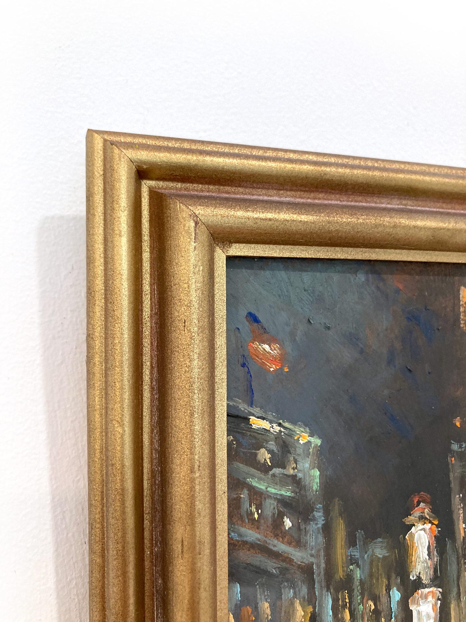 „Times Square N.Y.C.“ Impressionistische Schneeszene in New York City, Ölgemälde im Angebot 9
