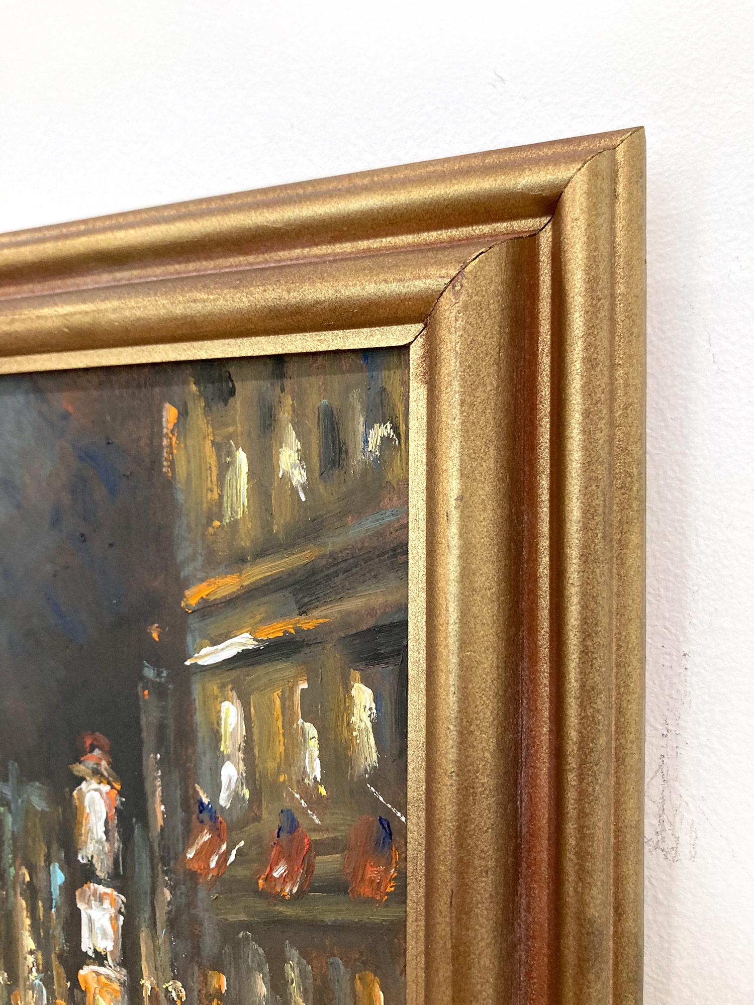 „Times Square N.Y.C.“ Impressionistische Schneeszene in New York City, Ölgemälde im Angebot 10
