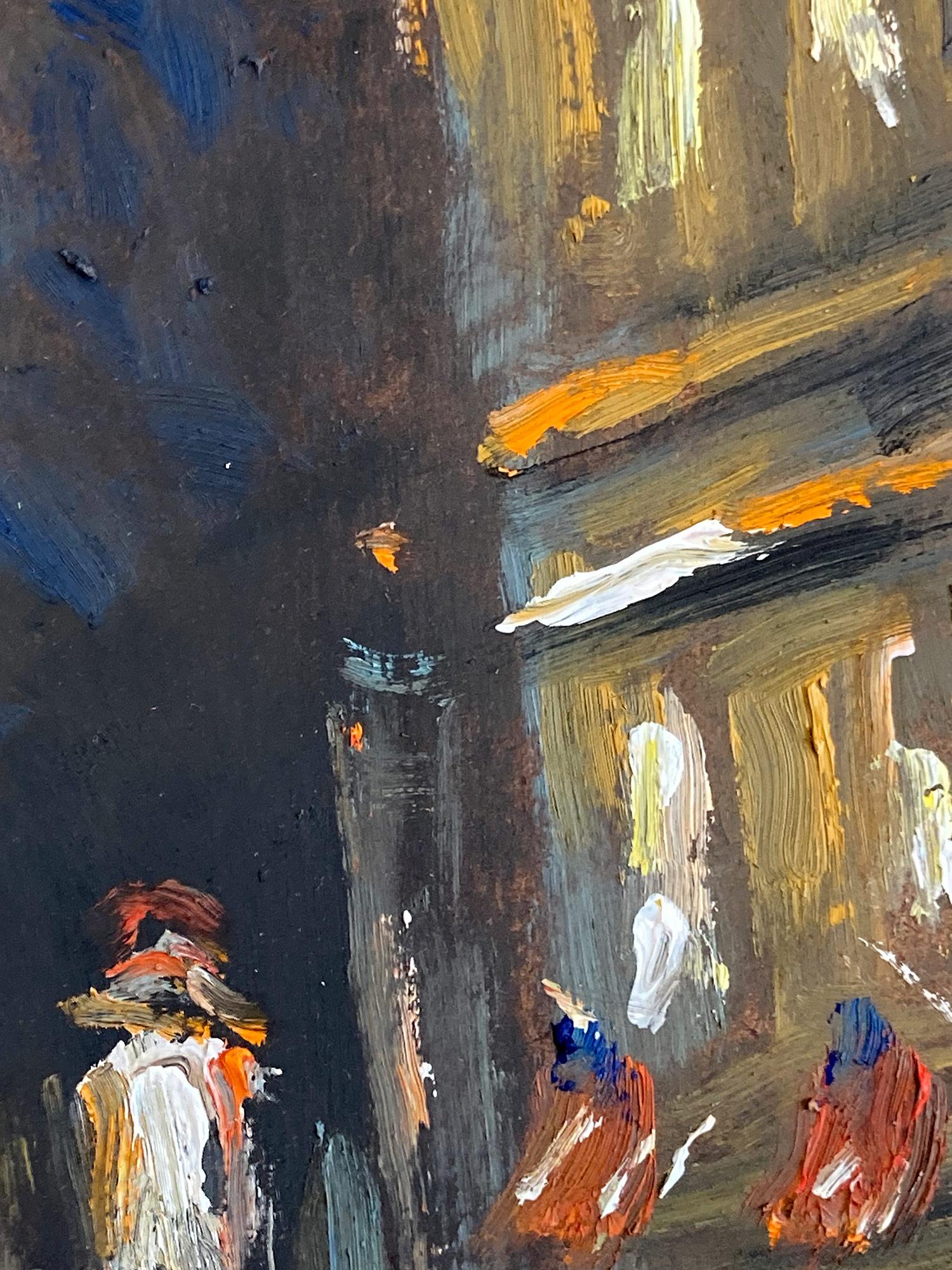 „Times Square N.Y.C.“ Impressionistische Schneeszene in New York City, Ölgemälde im Angebot 2