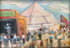 "Warrington Circus PA" Bucks County Pastoral Landscape Oil Painting on Board