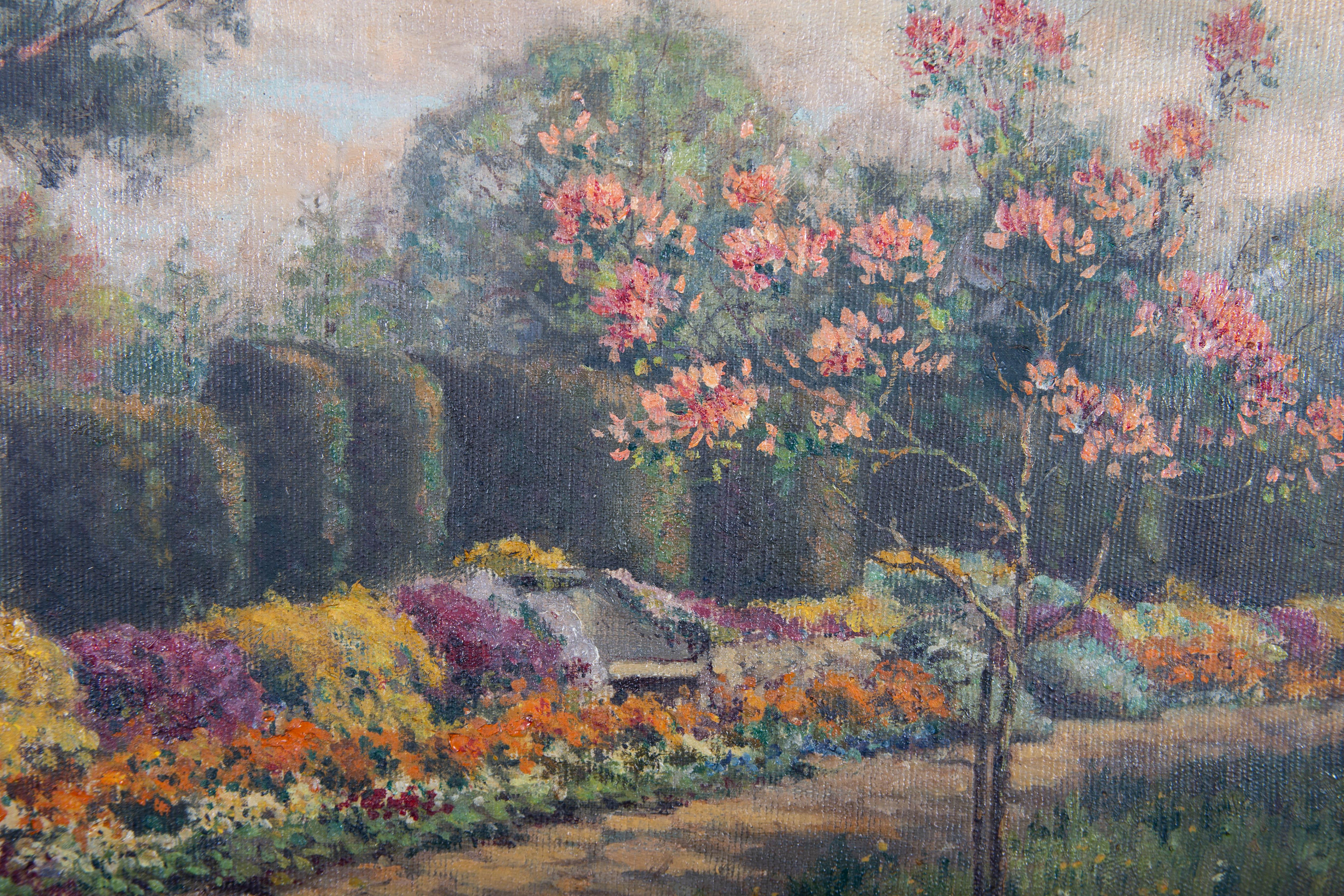Christopher William Strange - 1931 Oil, Spring In The Garden For Sale 4