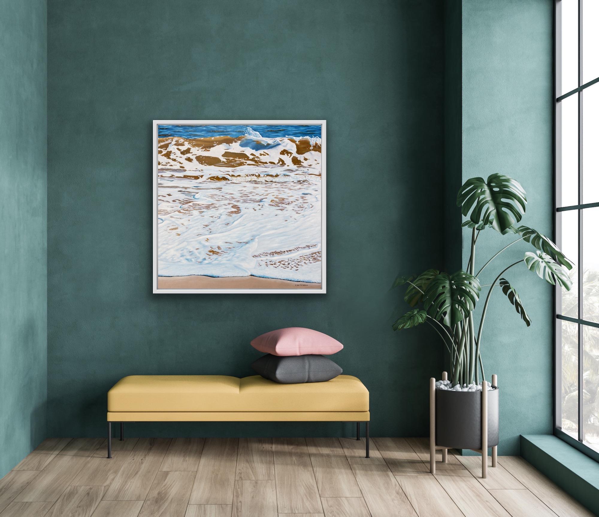 At The Edge Of The Ocean, Originalgemälde, Meereslandschaft, Ozean, Natur, Küste im Angebot 6