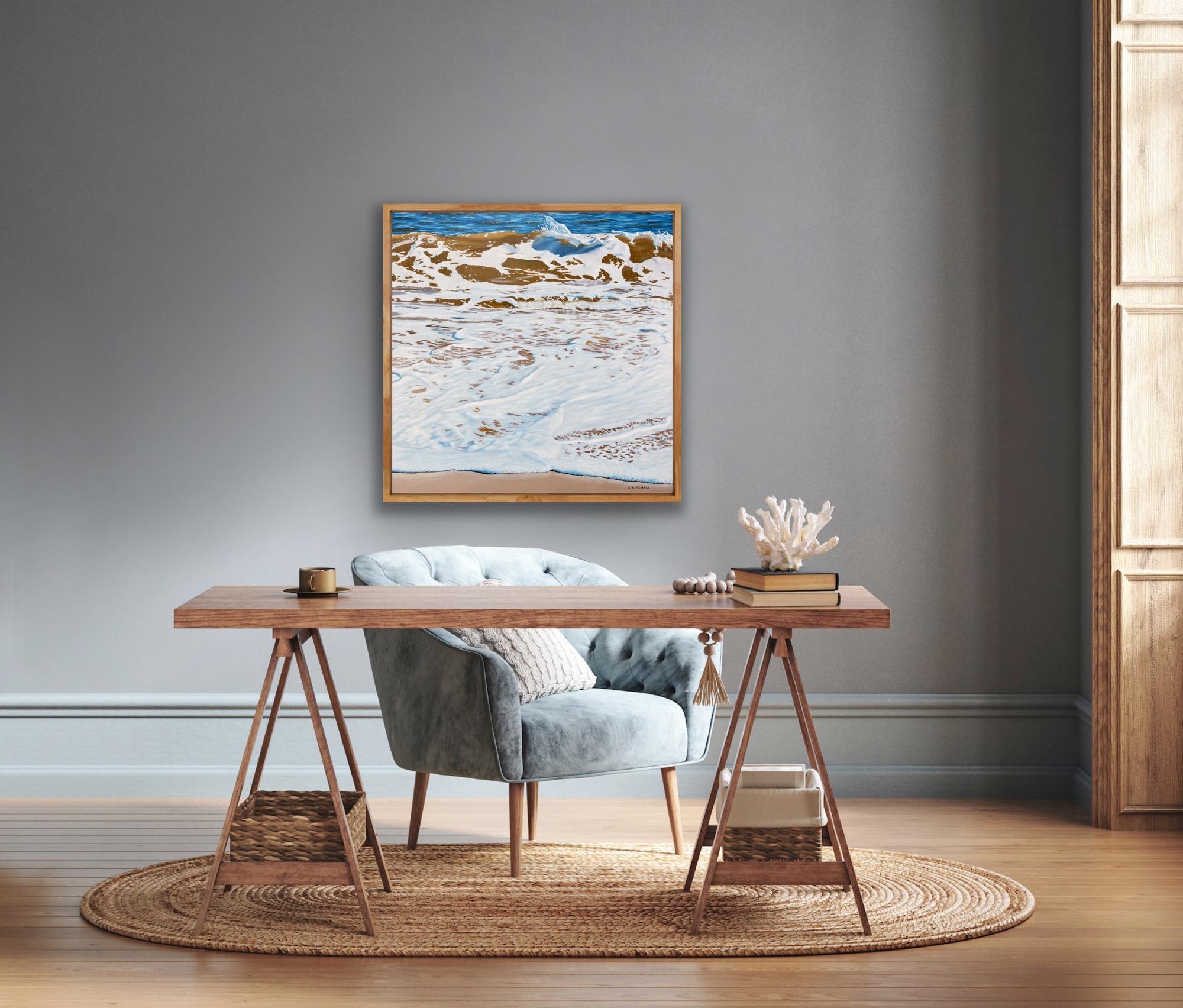 At The Edge Of The Ocean, Originalgemälde, Meereslandschaft, Ozean, Natur, Küste im Angebot 7