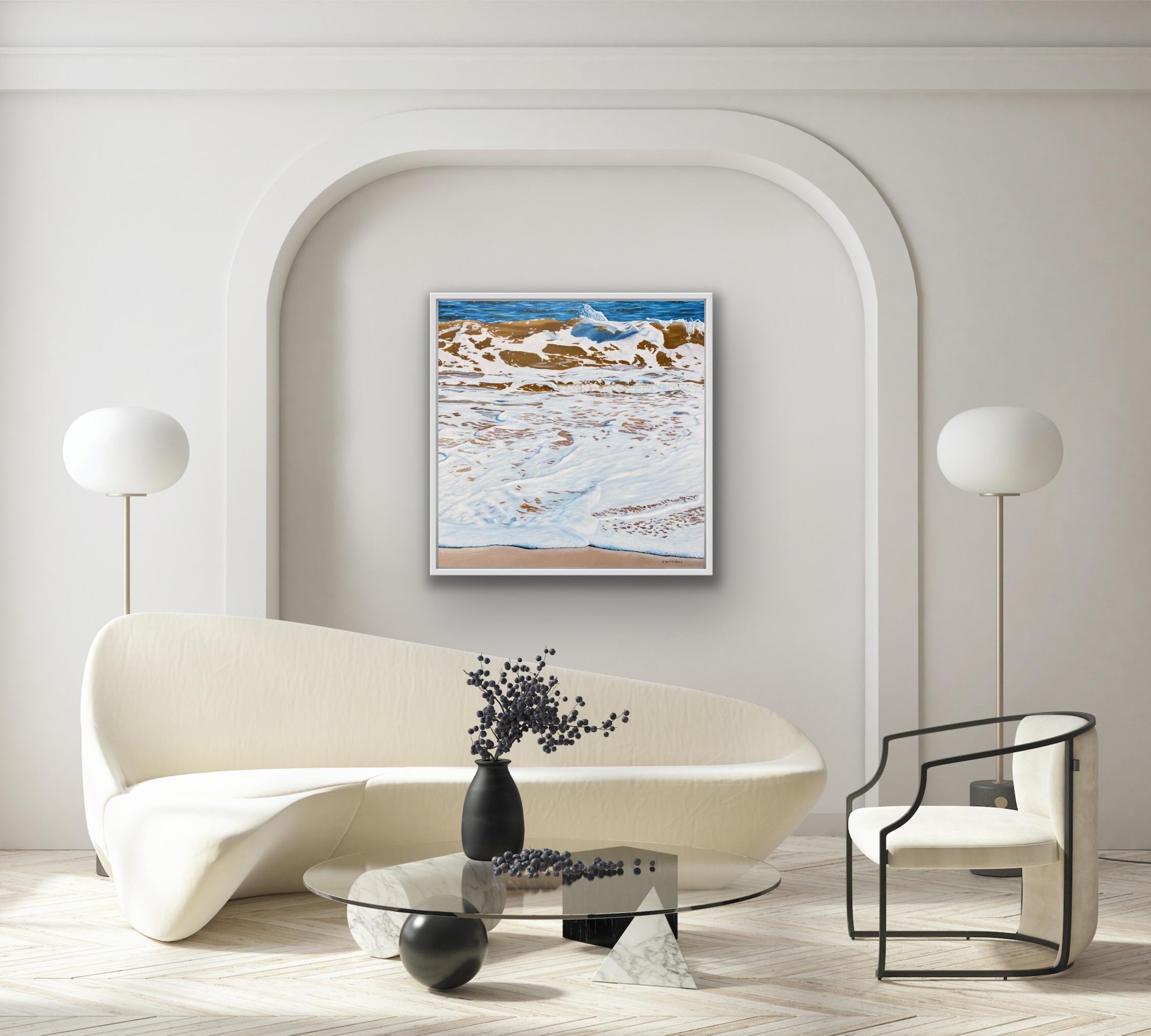 At The Edge Of The Ocean, Originalgemälde, Meereslandschaft, Ozean, Natur, Küste im Angebot 8