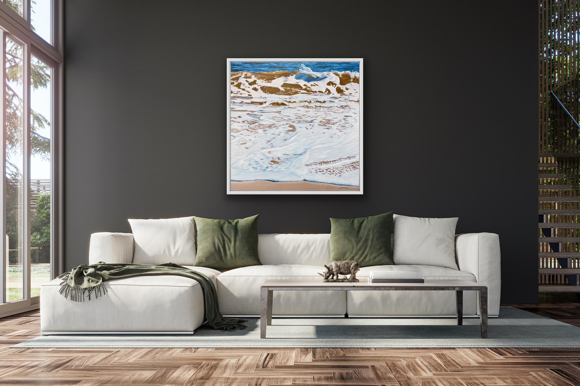 At The Edge Of The Ocean, Originalgemälde, Meereslandschaft, Ozean, Natur, Küste – Painting von Christopher Witchall