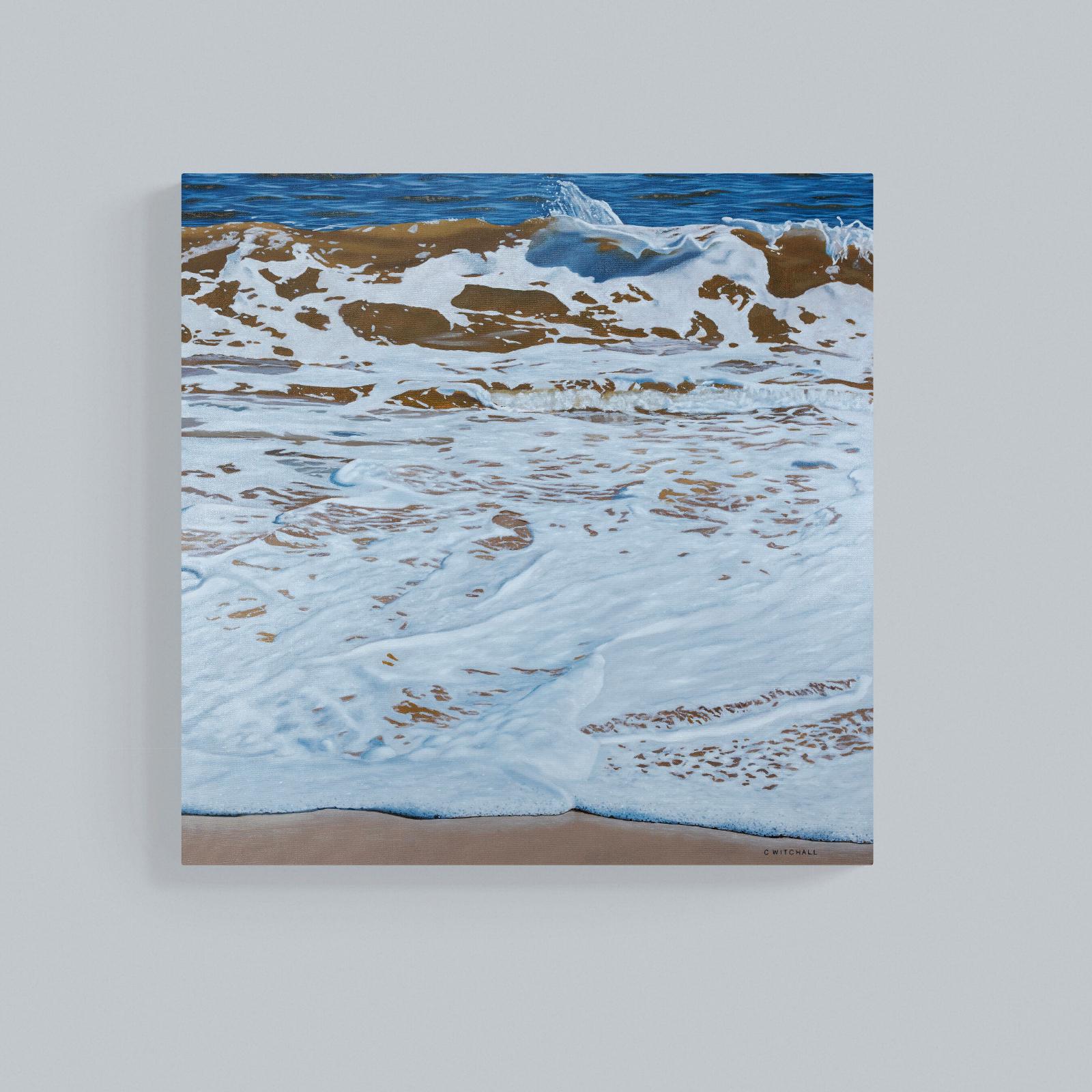 At The Edge Of The Ocean, Originalgemälde, Meereslandschaft, Ozean, Natur, Küste im Angebot 2