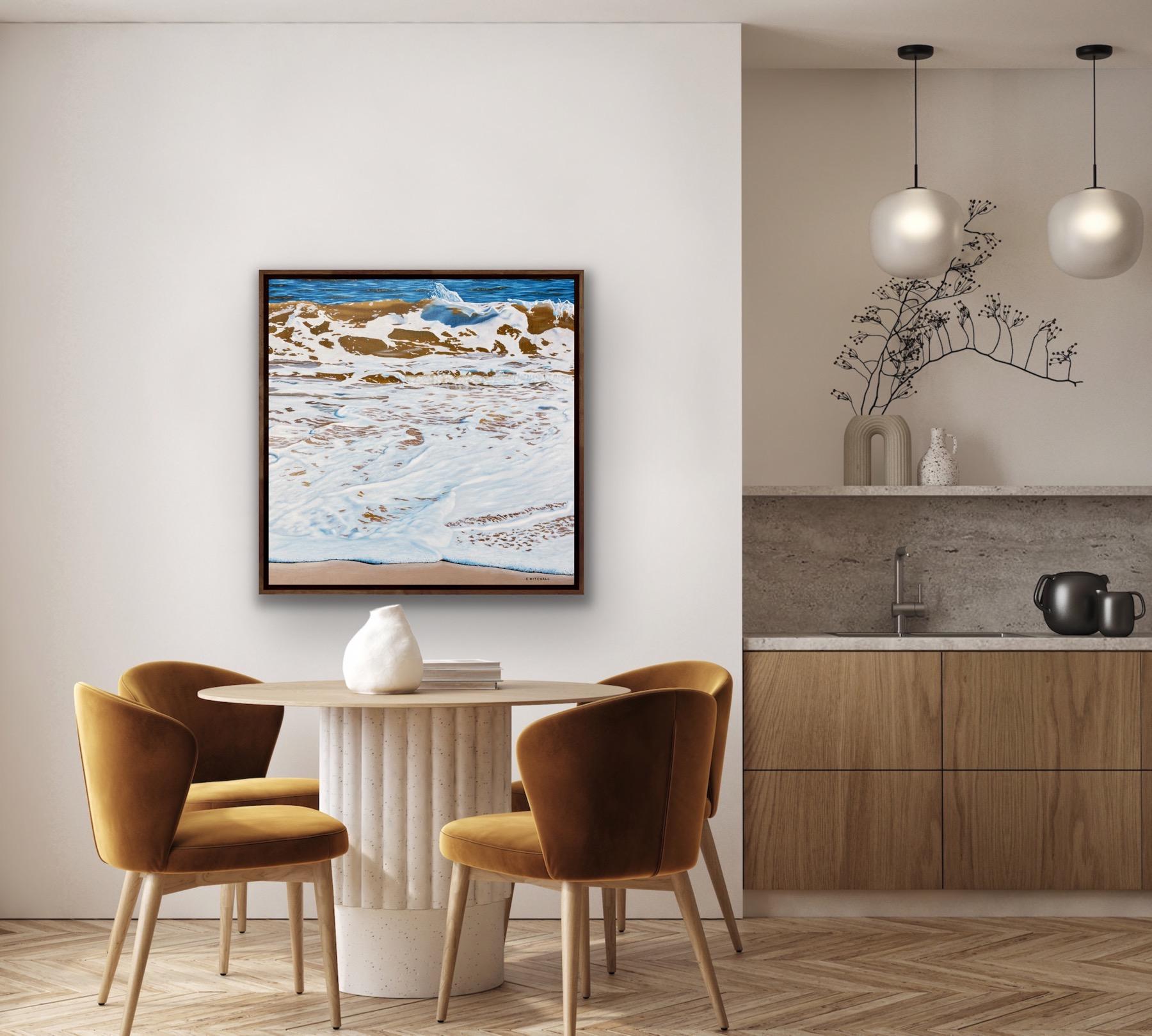 At The Edge Of The Ocean, Originalgemälde, Meereslandschaft, Ozean, Natur, Küste im Angebot 3