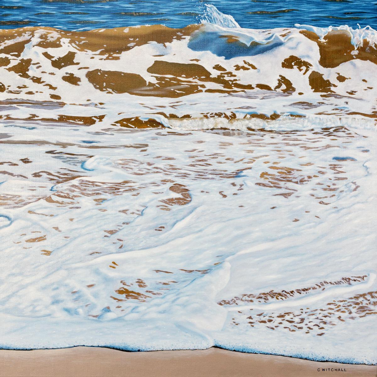 Al borde del océano, Pintura original, Paisaje marino, Océano, Naturaleza, Costa