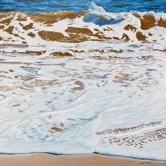Al borde del océano, Pintura original, Paisaje marino, Océano, Naturaleza, Costa
