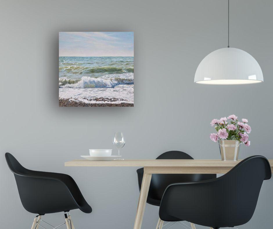 Cette œuvre d'art exceptionnelle est actuellement exposée et disponible à la vente à la Signet Contemporary Art Gallery et en ligne.

Breaking Wave