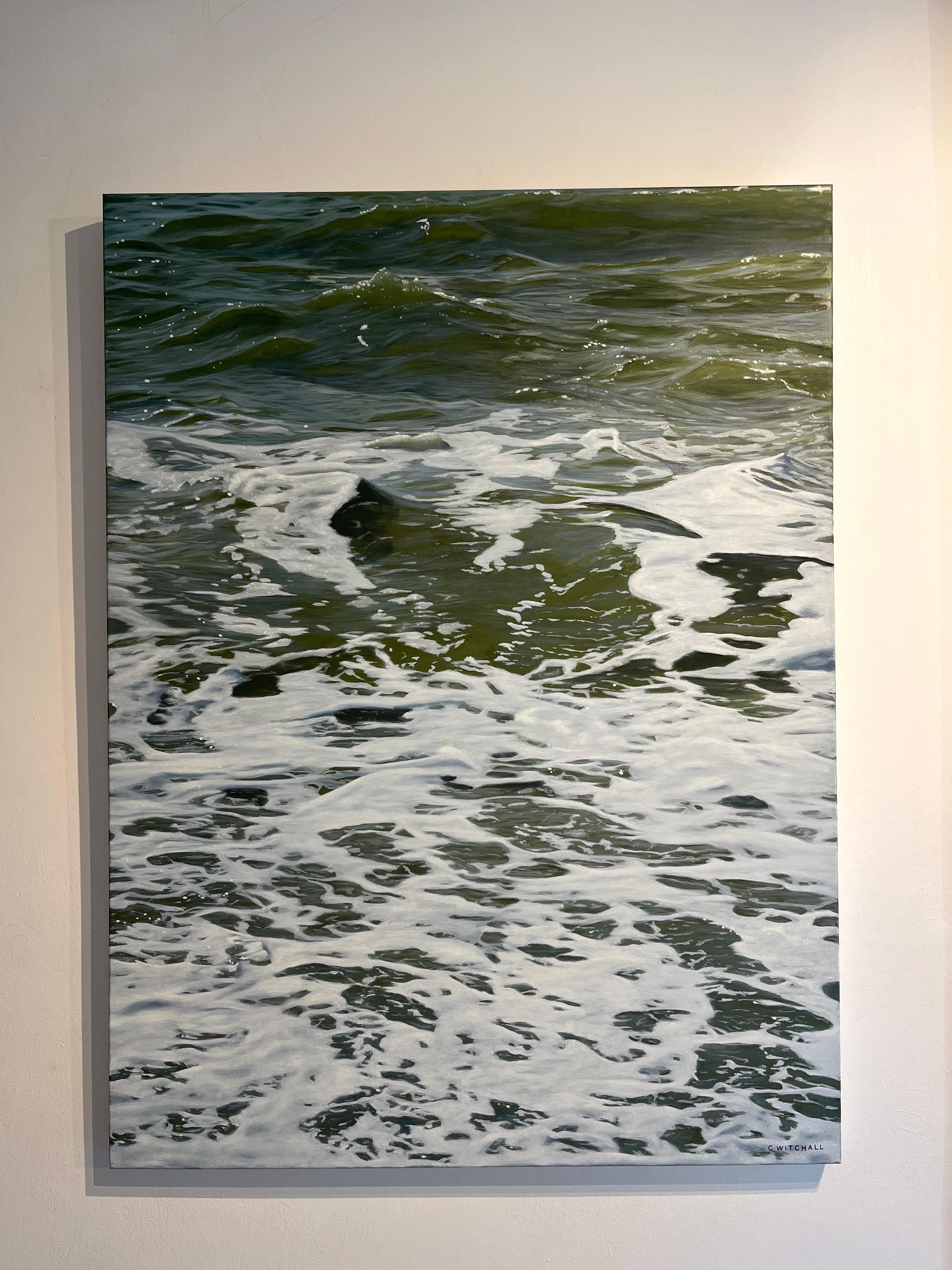 Wiegenlied-original modern Hyper Realismus Seelandschaft Ölgemälde-Zeitgenössische Kunst – Painting von Christopher Witchall