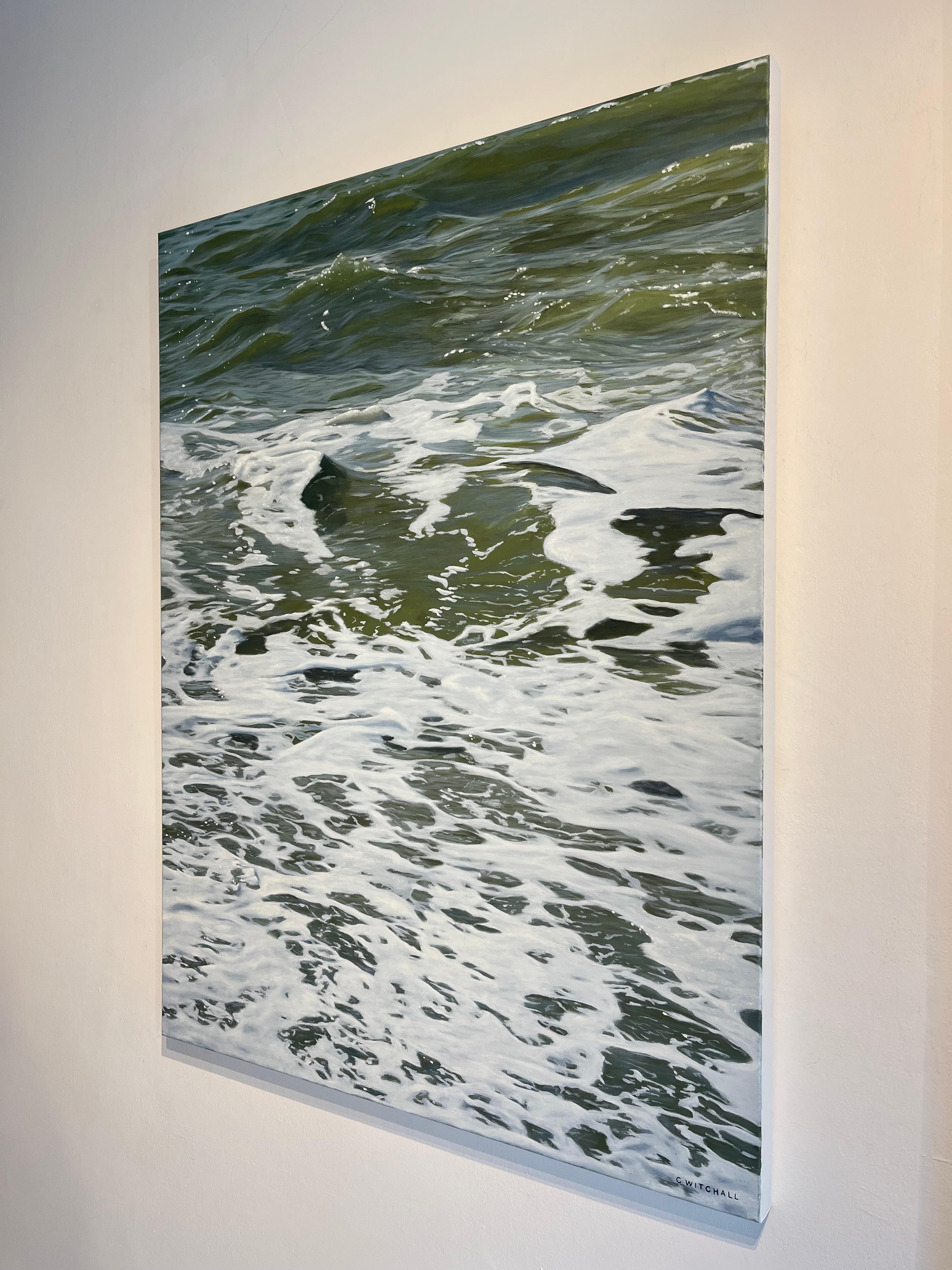 Lullaby-original modern Hyper realism seascape oil painting-contemporary Art - Photorealist Painting by Christopher Witchall