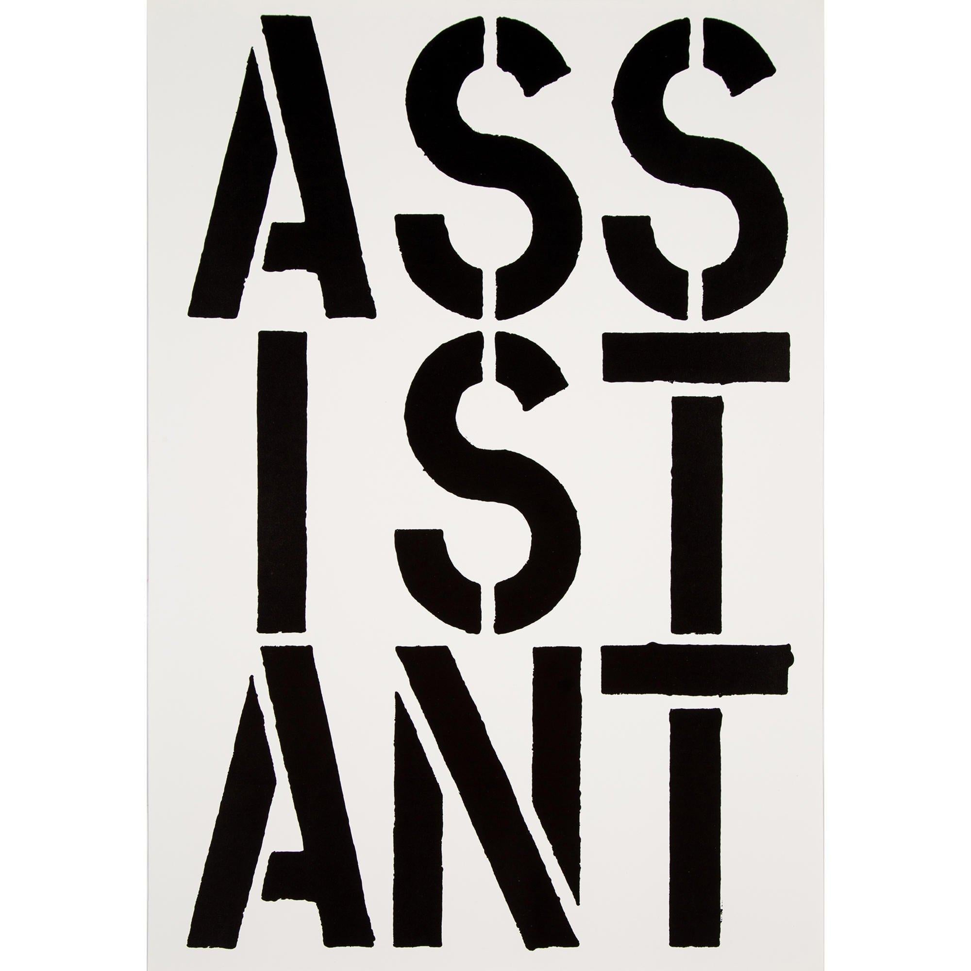 Christopher Wool Abstract Print - Assistant, from the Black Book: Black, White Series