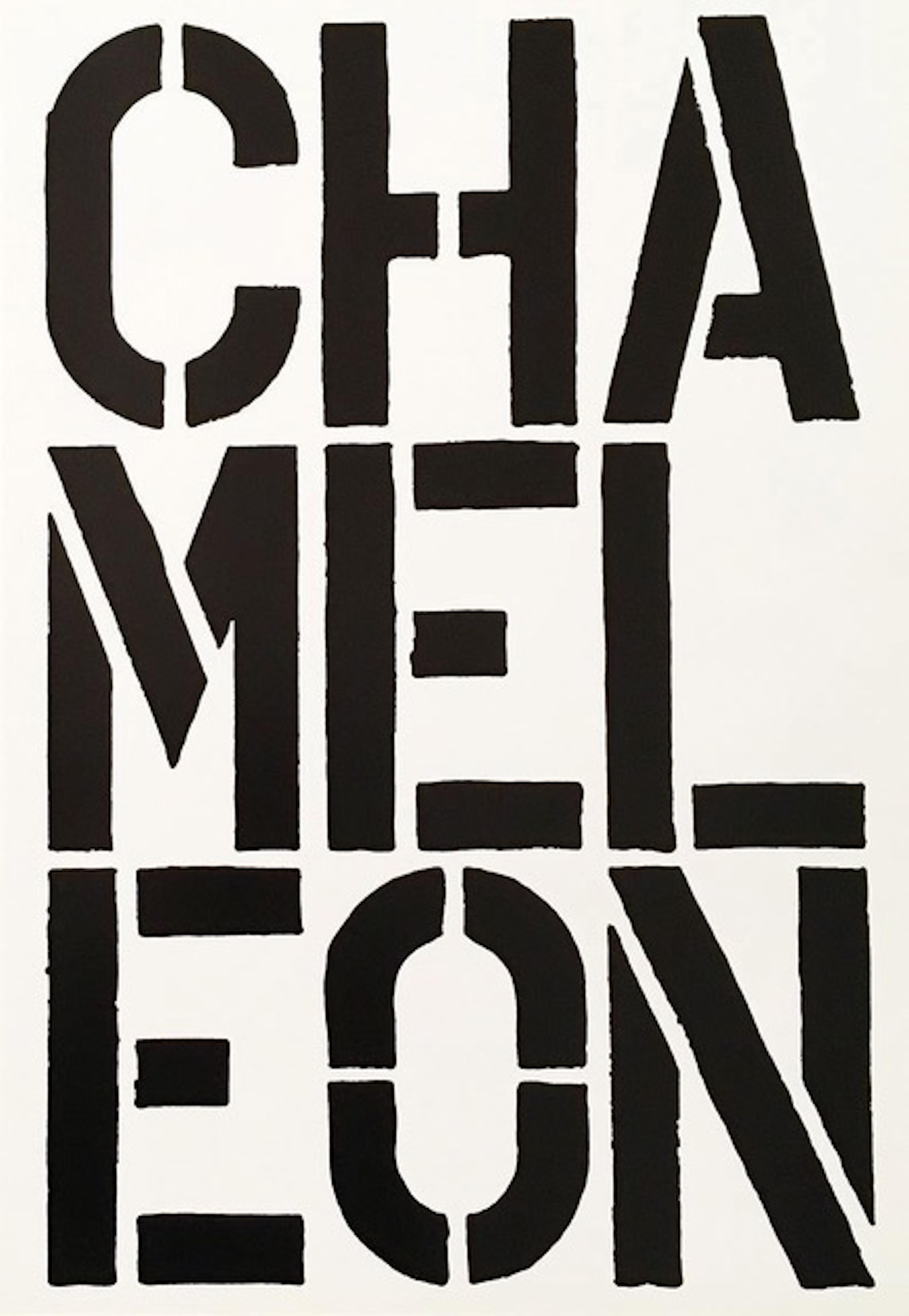 Christopher Wool Figurative Print - Chameleon - page from the Black Book