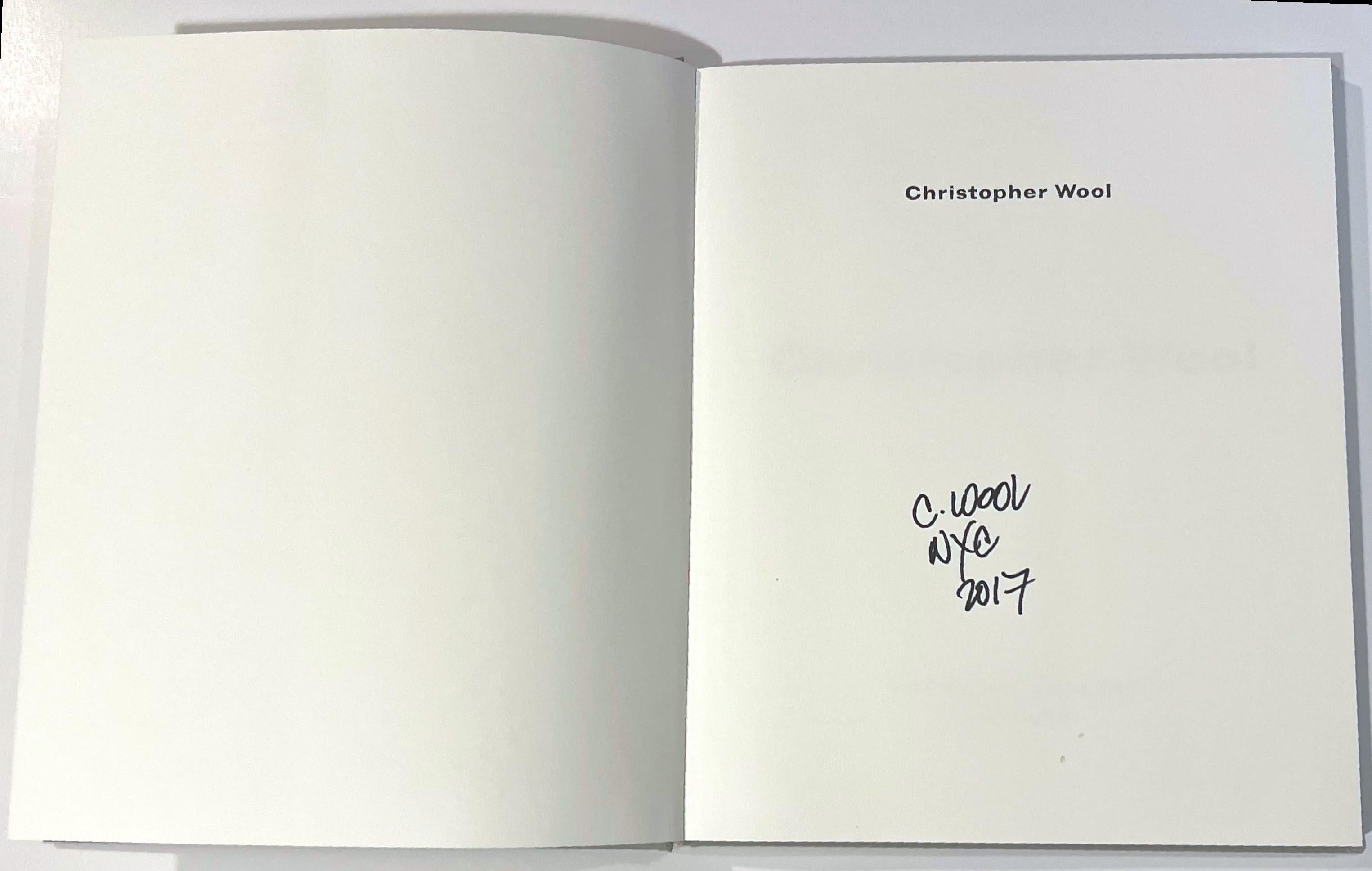 Christopher Wool (Hand signed and dated), 2006
Hardback monograph (hand signed and dated by Christopher Wool)
Hand signed and dated 2017 by Christopher Wool on the half-title page
12 1/4 × 10 1/4 × 3/4 inches
This elegant hardback monograph with