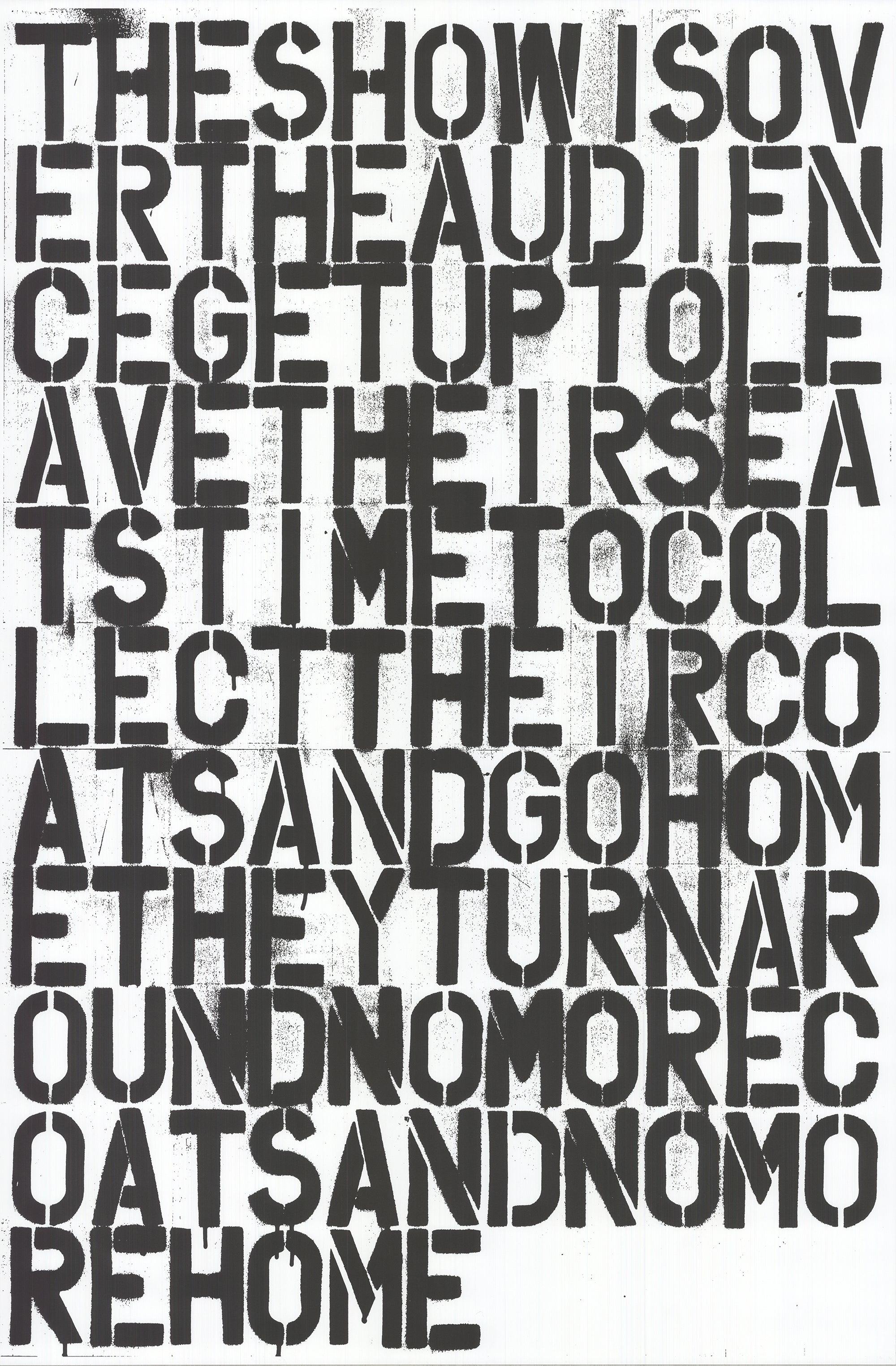 christopher wool the show is over