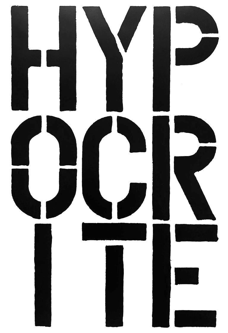 Christopher Wool Print - Hypocrite - page from the Black Book