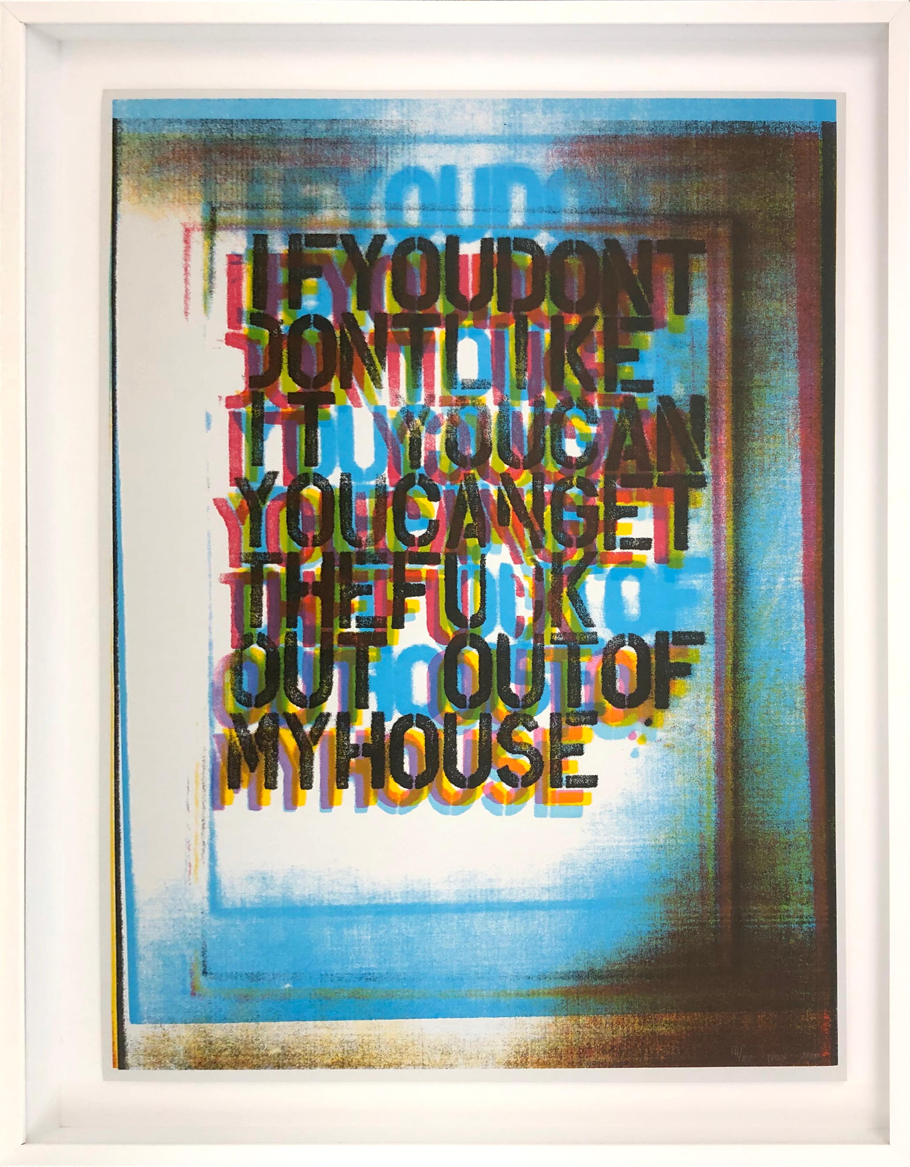 Christopher Wool Abstract Print - MY HOUSE II