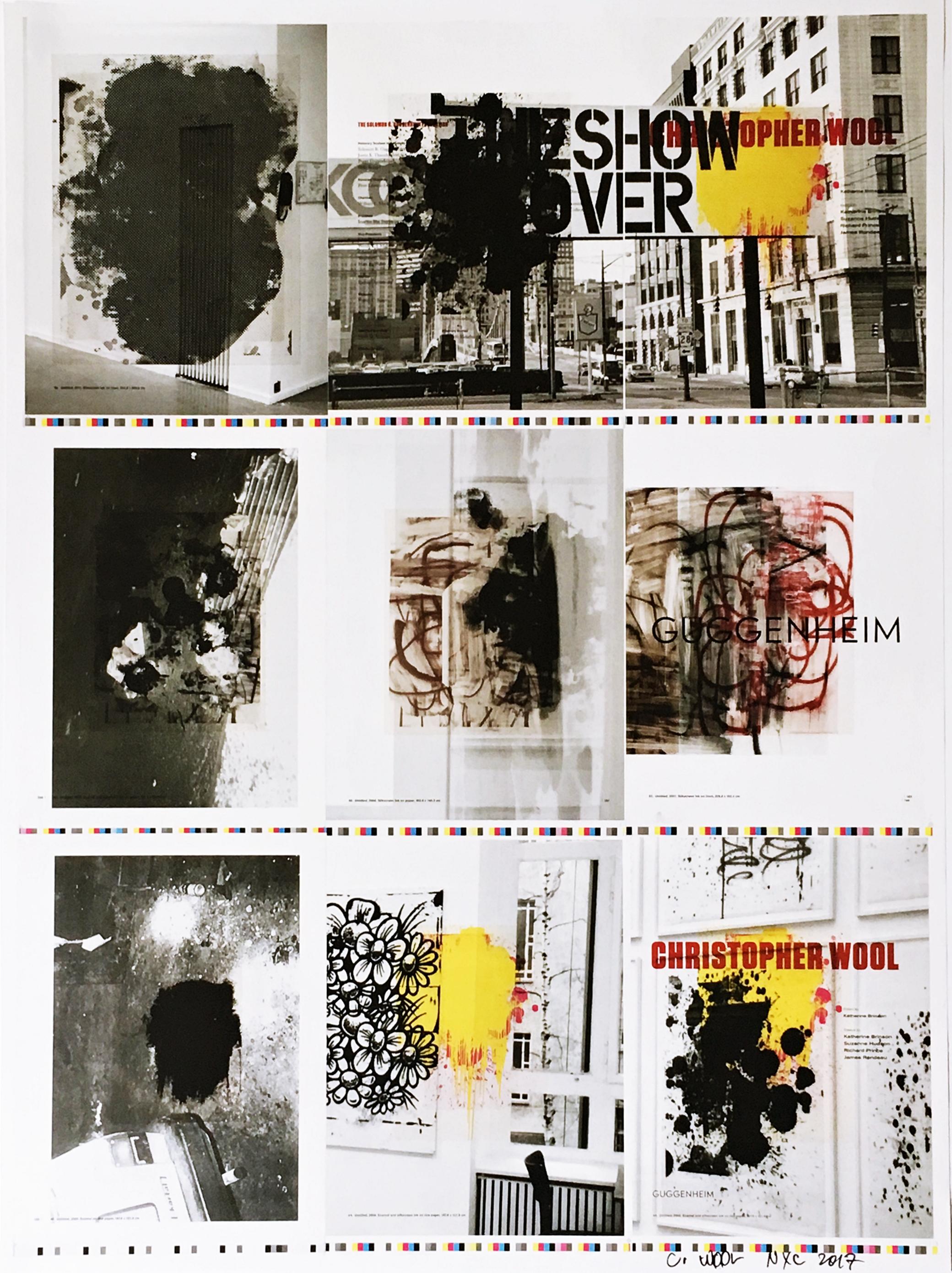 Christopher Wool
The Show is Over Poster (Hand Signed by Christopher Wool), 2013-
Offset lithograph poster
Hand signed and dated 2017 on lower front. 
This work was uniquely signed in person by Christopher Wool for the present owner
33 1/2 × 25