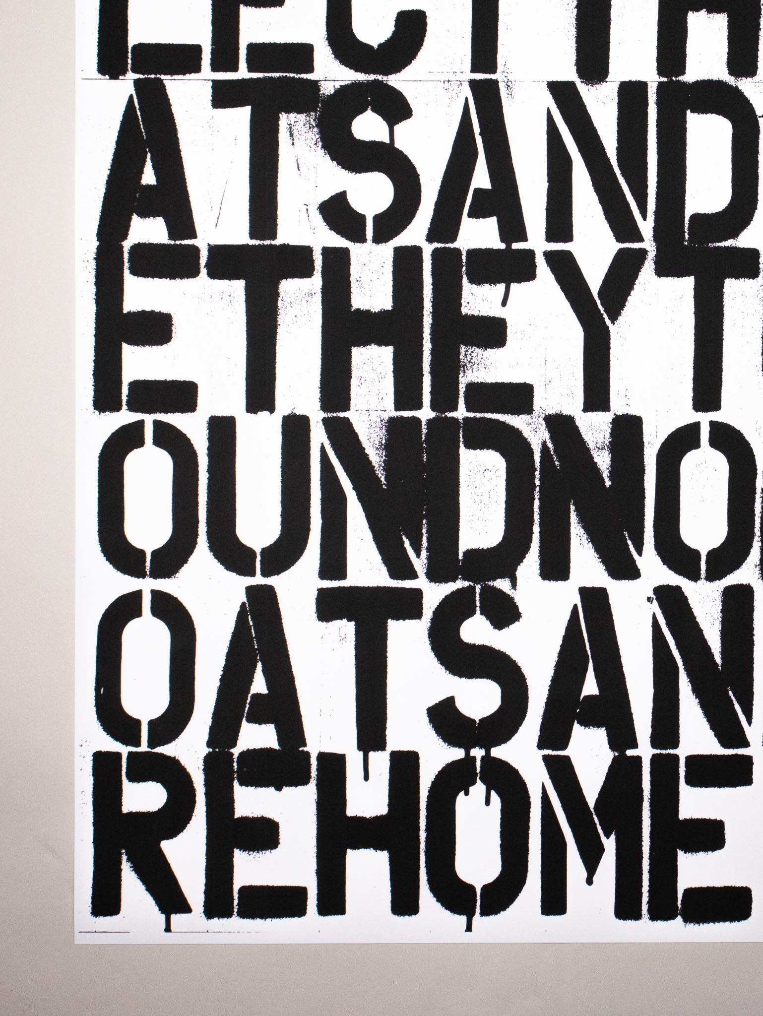 Senza titolo (Lo spettacolo è finito) - 2019 (1993) - Litografia originale - Licenza nuova - Print Pop Art di Christopher Wool