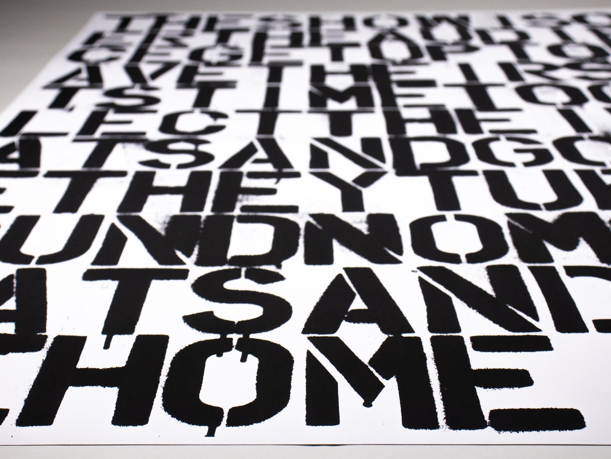 christopher wool poster