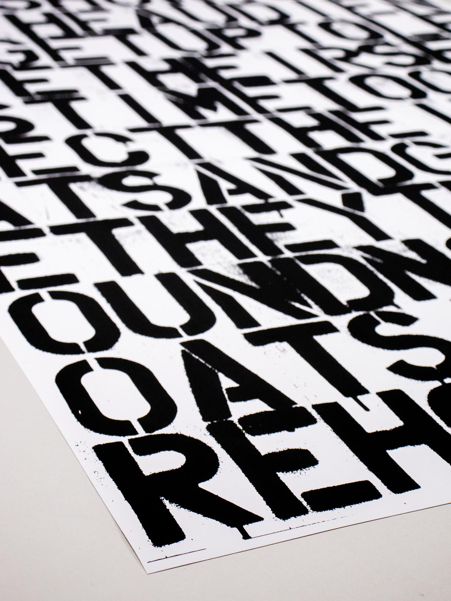 Christopher Wool & Felix GONZALEZ-TORRES
Senza titolo (Lo spettacolo è finito)

Litografia offset su carta
118.8 × 79.3 cm (46.8 × 31.2 in)

Questa stampa fa parte di un'opera d'arte di Christopher Wool e Felix Gonzalez-Torres. Creata