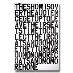 Untitled (The Show is Over) – 2019 (1993) – Originallithographie – lizenziert neu