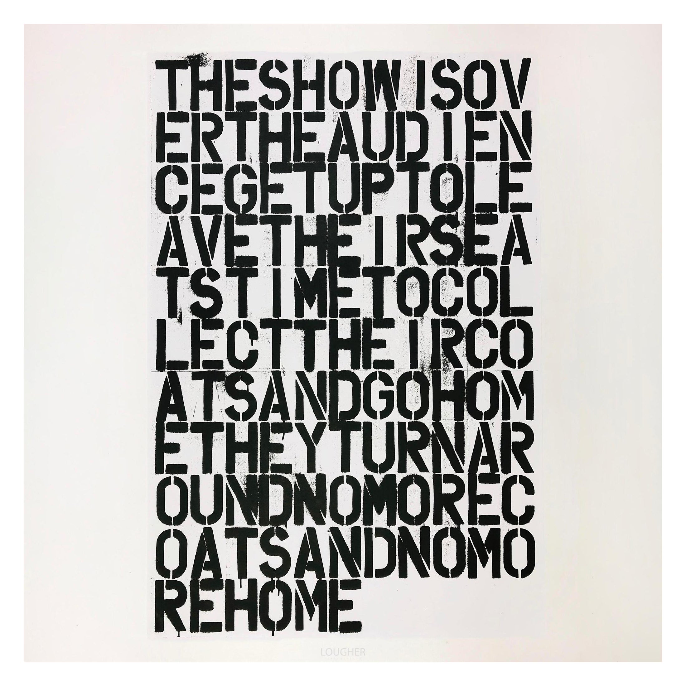 Untitled (The Show Is Over) - Print by Christopher Wool