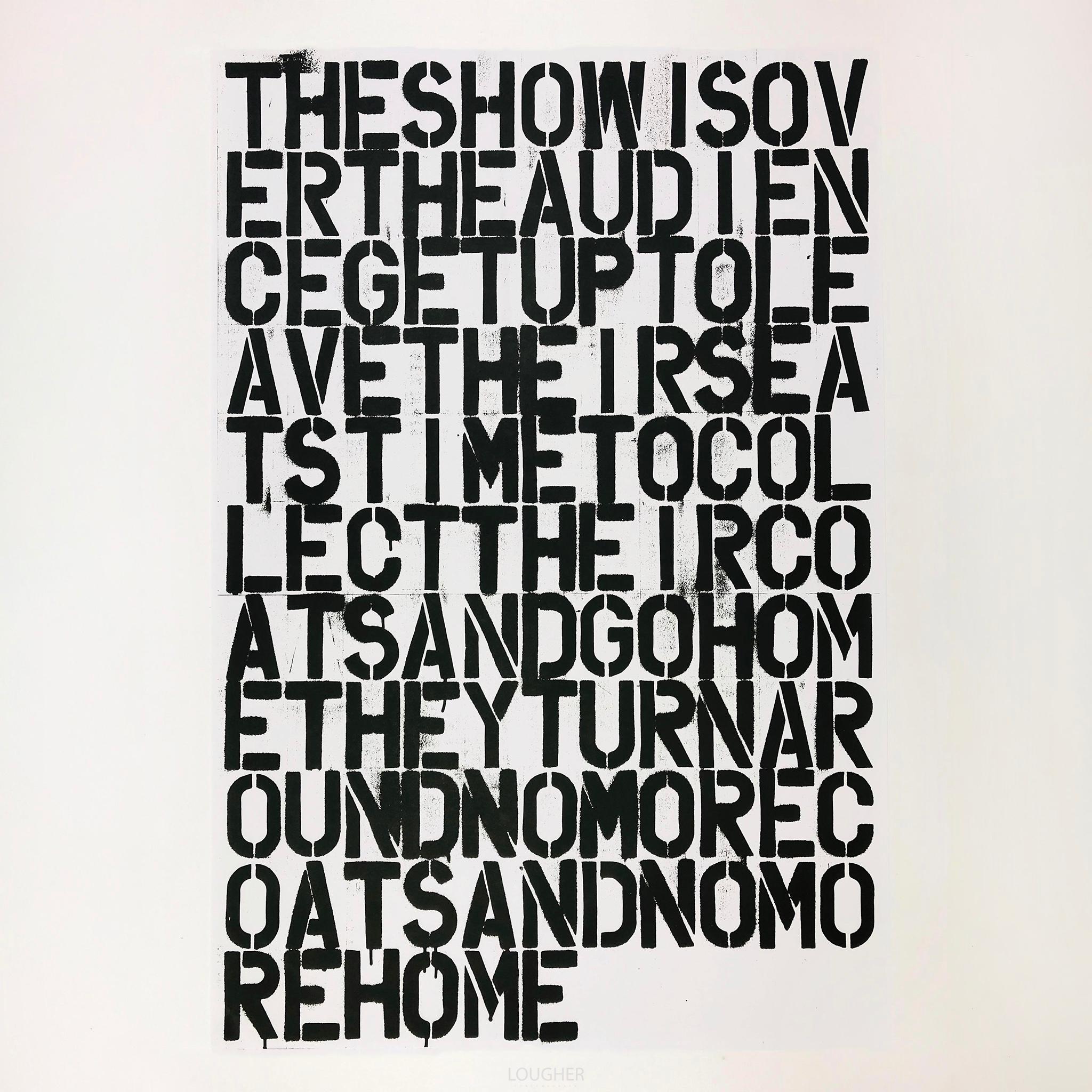 Untitled (The Show Is Over) - Print by Christopher Wool