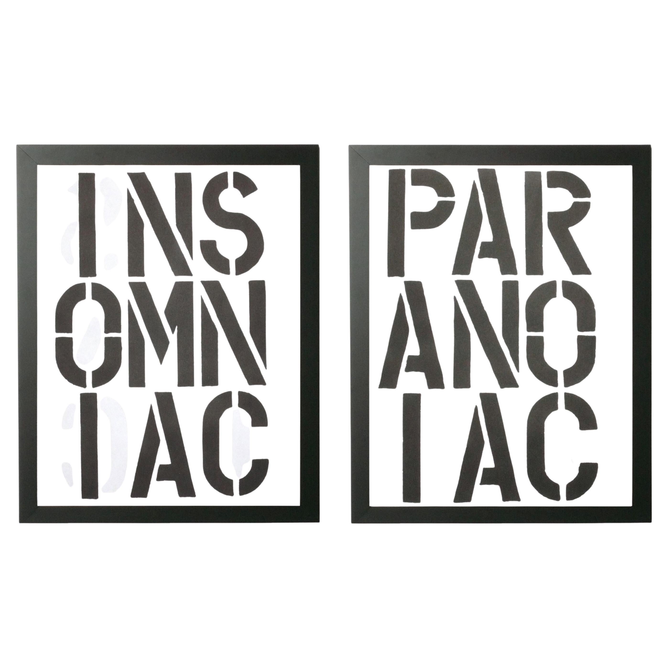 Christopher Wool Sebastien Girard Black Book Twice Lithographs 19.75" x 16" For Sale