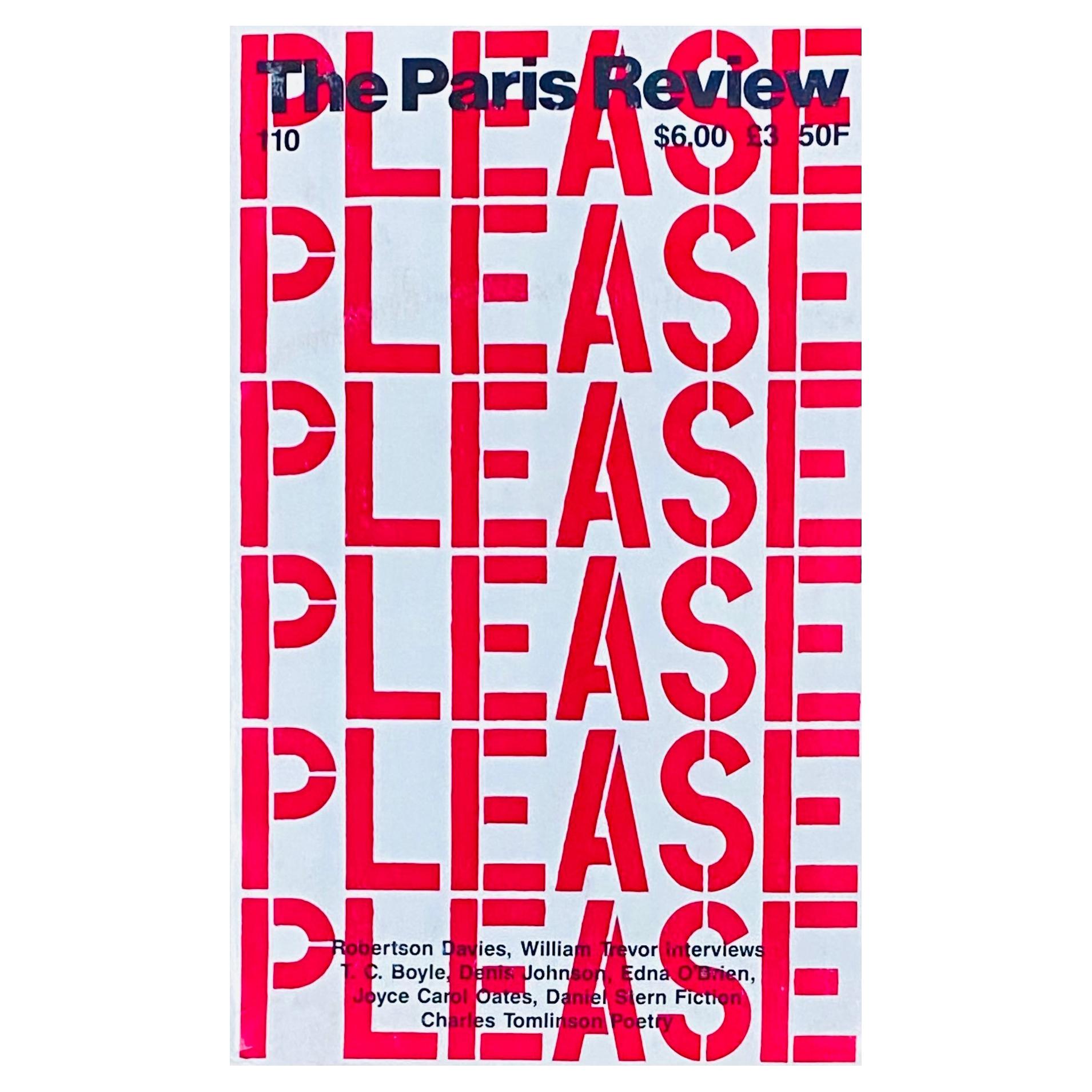 Christopher Wool The Paris Review, 1989