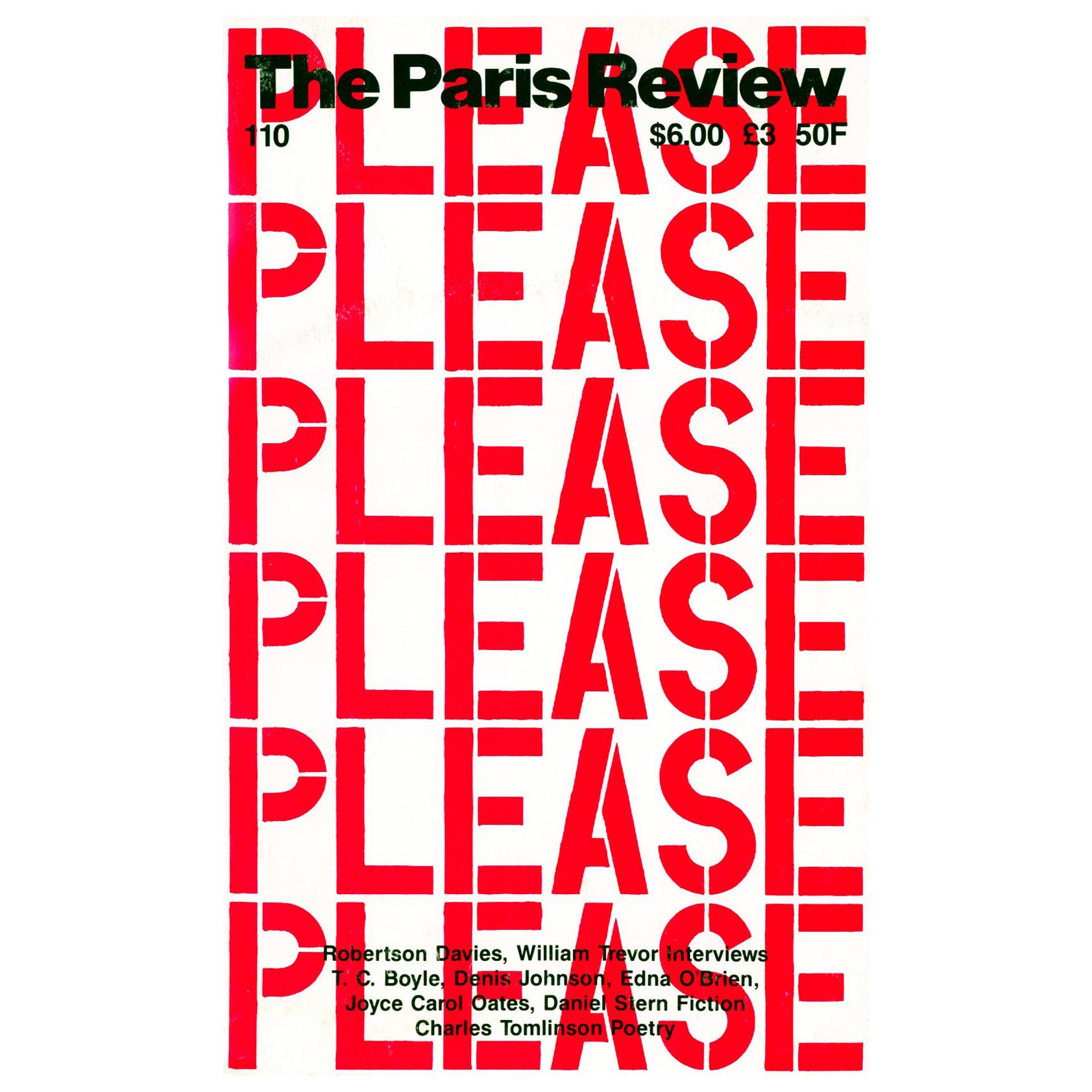 Christopher Wool The Paris Review, 1989