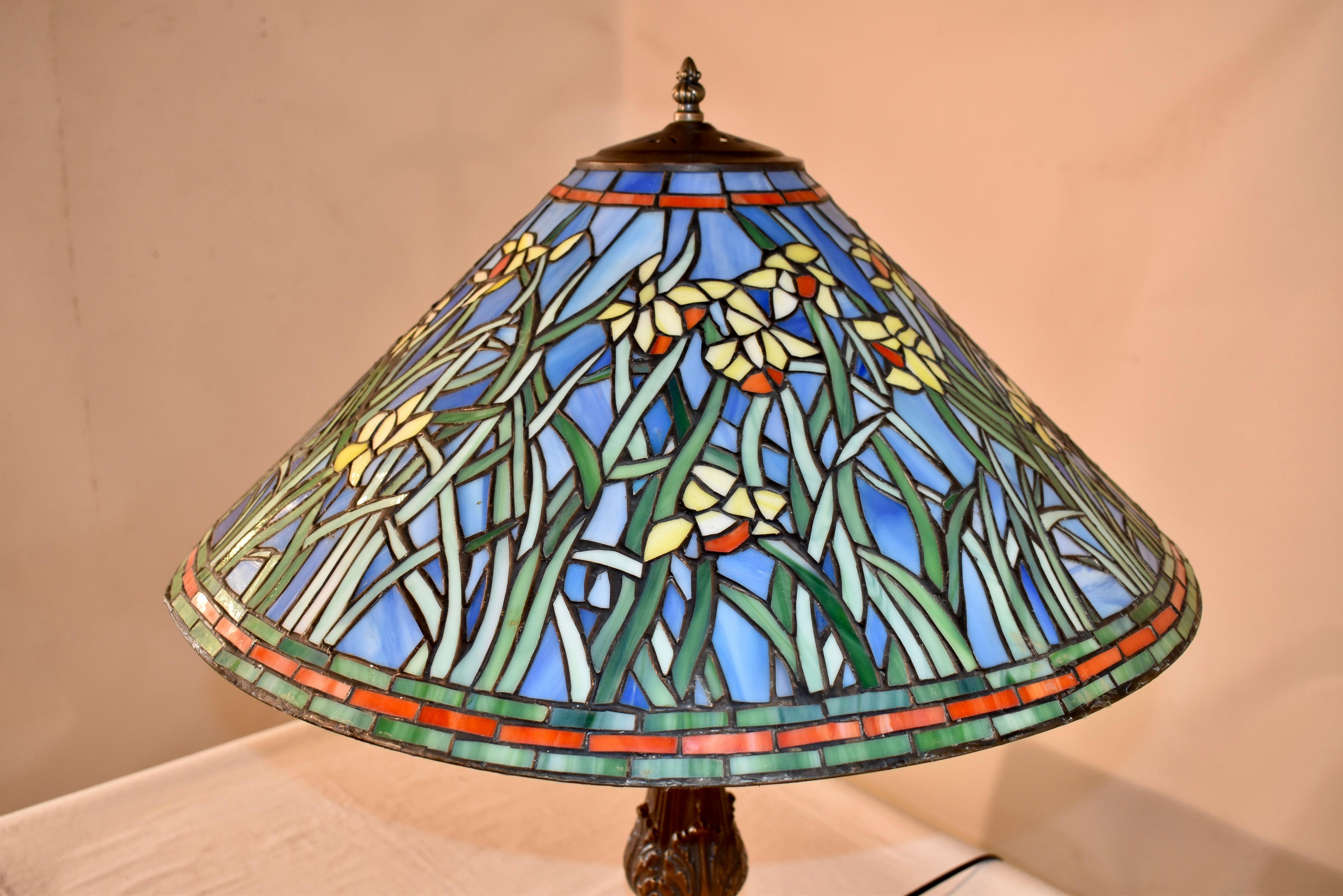 Christopher Wray Stained Glass Lamp from England 2