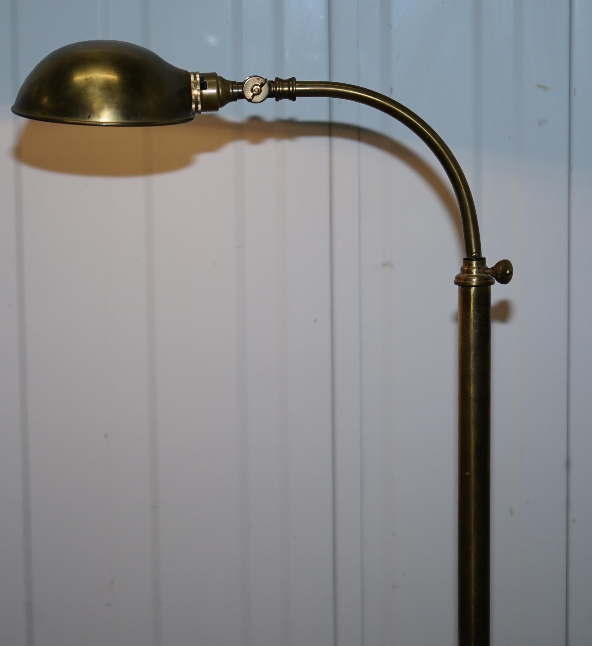 Modern Christopher Wrays Lighting Emporium Hight Adjustable Floor Standing Lamp Brass