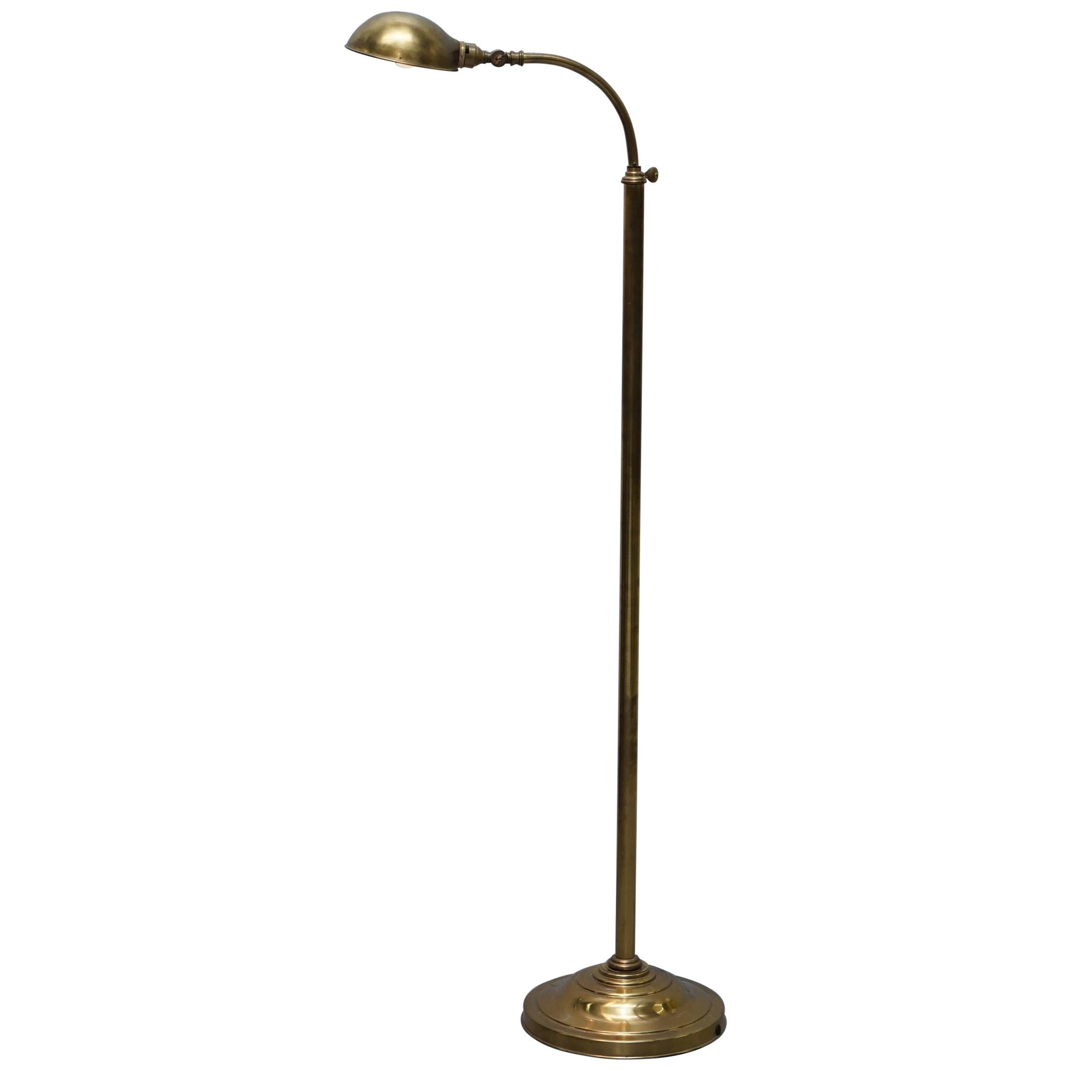 Christopher Wrays Lighting Emporium Adjustable Floor Lamp Brass at 1stDibs
