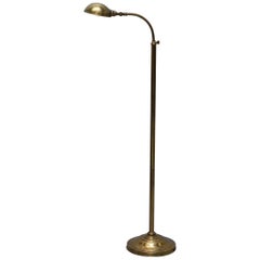 Vintage Christopher Wrays Lighting Emporium Hight Adjustable Floor Standing Lamp Brass
