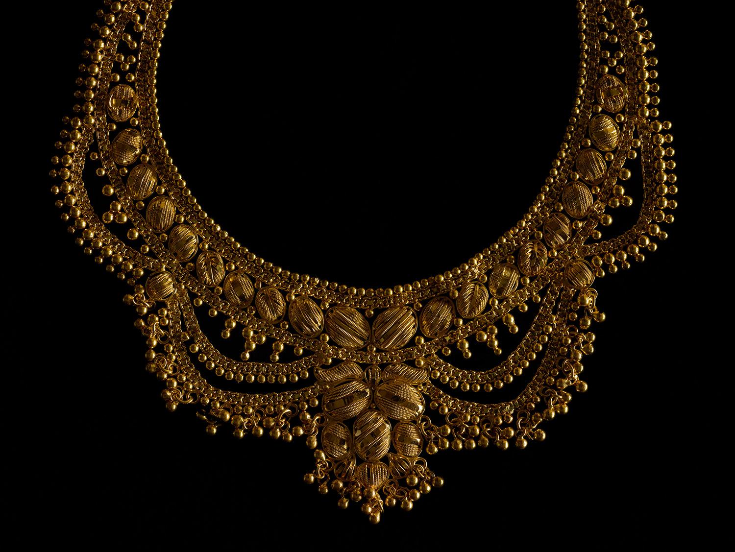 Christos J. Palios - Collier filigrane 24k, photographie 2018, imprimé d'après