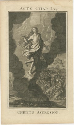 Christ's Ascension Engraving – Acts I Ascension Scene c.1735