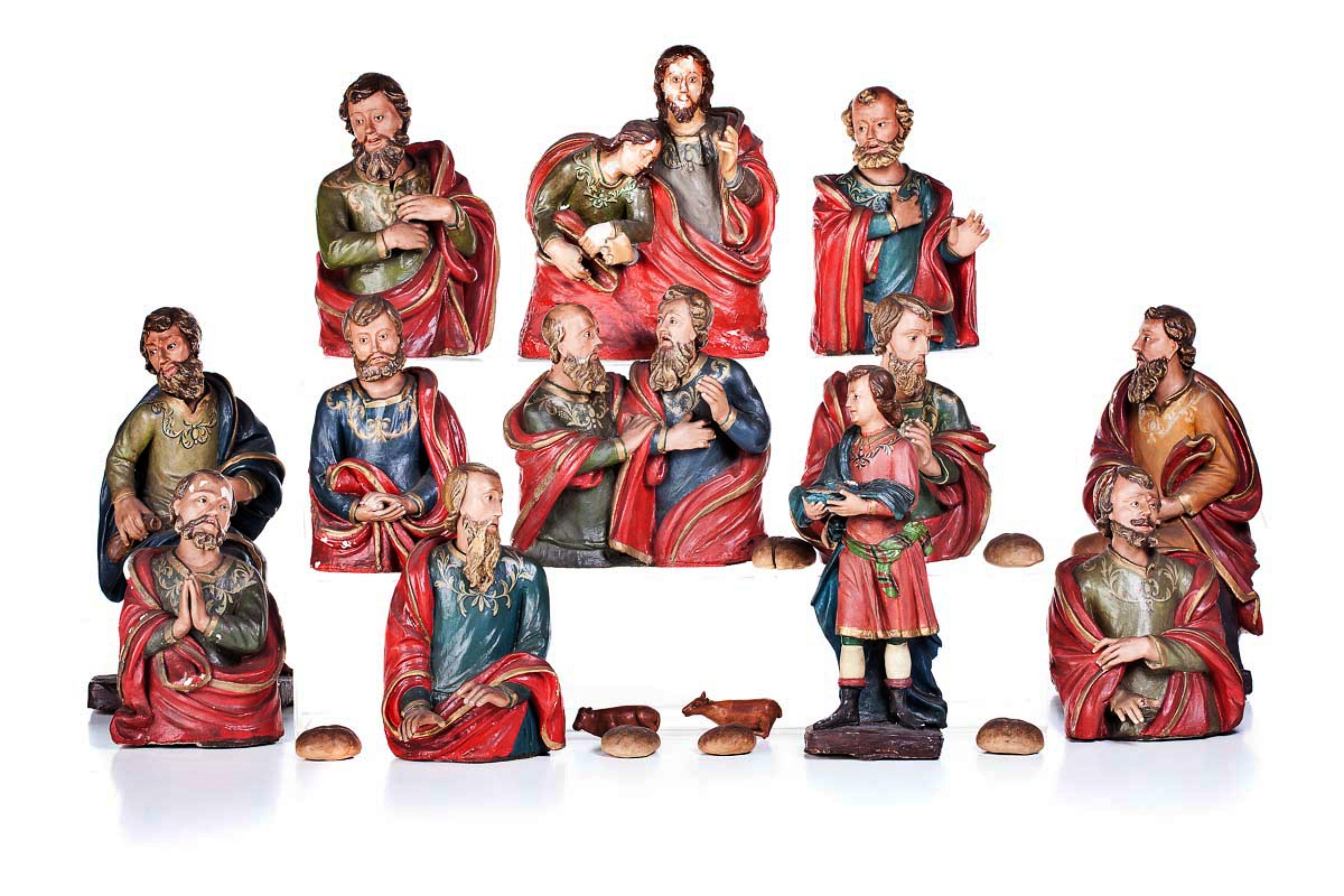 Fatto a mano SUPREMA DI CRISTO in terracotta portoghese del XVIII secolo in vendita