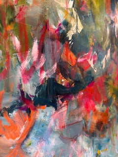 Costruito per versare: Pittura acrilica espressionista astratta, anni 2010, Nuovo, 65x64