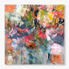 Costruito per versare: Pittura acrilica espressionista astratta, anni 2010, Nuovo, 65x64